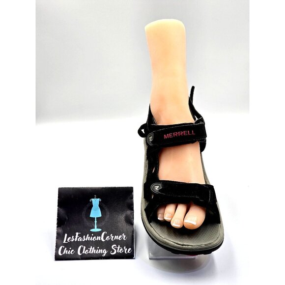 Merrell Women's Black Red Convertible Hiking Sport Sandals Sz 10 2838 - Picture 12 of 15